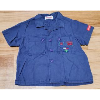 ミキハウス(mikihouse)の【美品】ミキハウス 80 半袖シャツ 野球 レトロ レア ヴィンテージ(シャツ/カットソー)