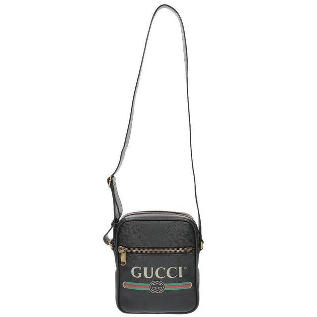 Gucci(グッチ)のグッチ 523591 ロゴプリントレザーショルダーバッグ メンズ メンズのバッグ(ショルダーバッグ)の商品写真