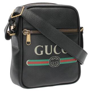 グッチ(Gucci)のグッチ 523591 ロゴプリントレザーショルダーバッグ メンズ(ショルダーバッグ)