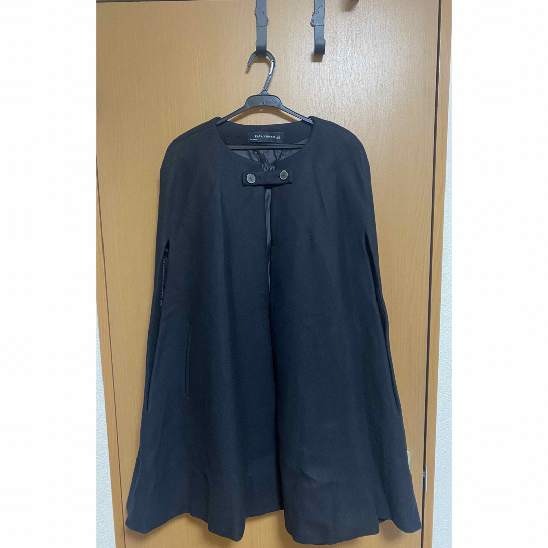 通販・正規取扱店 最終値下げ☆ZARA ザラ ケープコート 黒 未使用