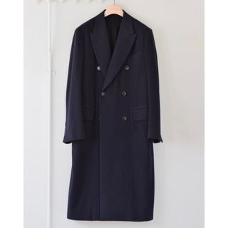 20AW comoli カシミヤダブルチェスターコート ネイビー カシミア