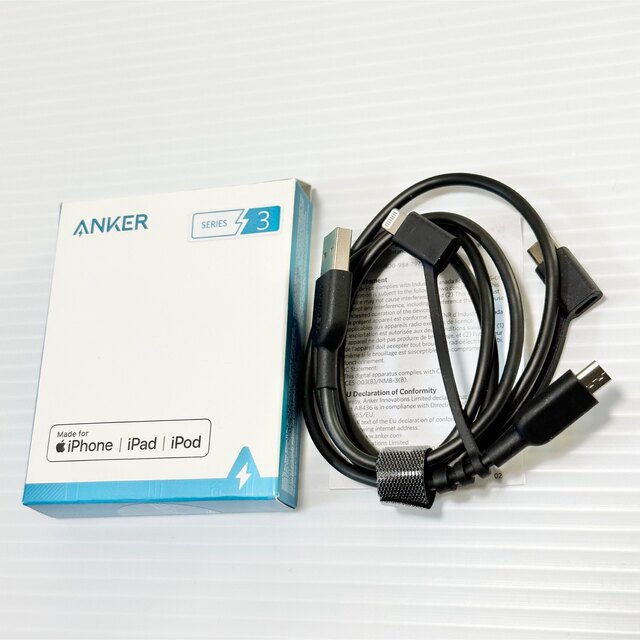 未使用品！ Anker PowerLine III USB-C ライトニング 黒