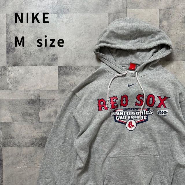 NIKE パーカー　ナイキ　レッドソックス　MLB グレー　　メキシコ製