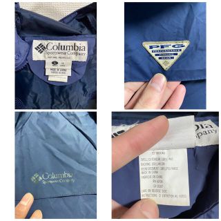 90s Columbia fishing jacket PVC L PFG