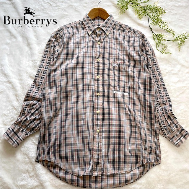 BURBERRY(バーバリー)のBURBERRY バーバリー ビンテージ ノバチェック チェックシャツ ロゴ刺繍 メンズのトップス(シャツ)の商品写真