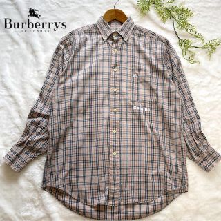 バーバリー(BURBERRY)のBURBERRY バーバリー ビンテージ ノバチェック チェックシャツ ロゴ刺繍(シャツ)