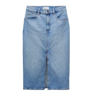 ザラ(ZARA)のZARA/ミディ丈デニムスカート(ひざ丈スカート)