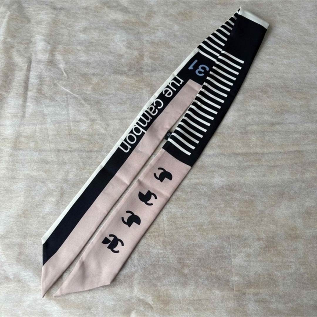CHANEL シャネル 未使用保管レア柄☆スカーフ ヘアバンド ツイリー