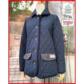 Harris Tweed - 美品♪【ハリスツイード&ナチュラルパレット】中綿キルティングJKT Harris Tweed - 美品♪【ハリスツイード&ナチュラルパレット】中綿キルティングJKT