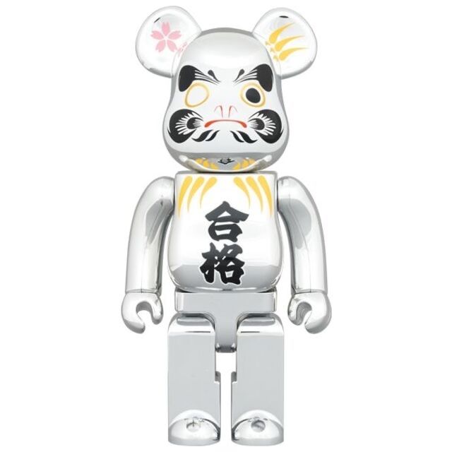 BE@RBRICK 達磨 合格 銀メッキ 400％