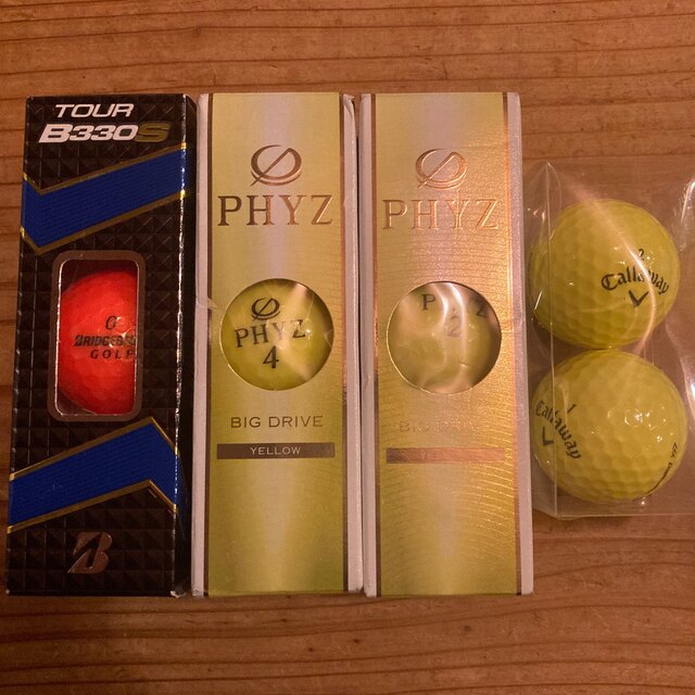 新品カラーゴルフボール(オレンジ+イエロー)計11個 スポーツ/アウトドアのゴルフ(その他)の商品写真