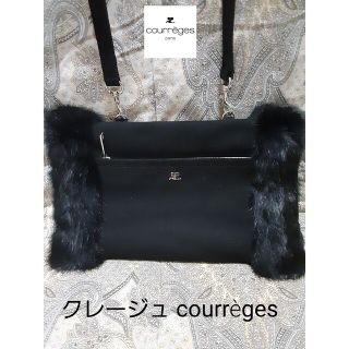 クレージュ(Courreges)のクレージュcourrèges 斜め掛けショルダーバッグ/ラビットファー(ショルダーバッグ)