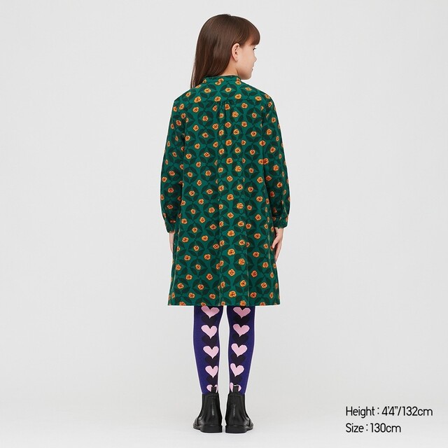 marimekko(マリメッコ)のMarimekko　マリメッコ　フランネル　ワンピース　ユニクロ　コラボ　女の子 キッズ/ベビー/マタニティのキッズ服女の子用(90cm~)(ワンピース)の商品写真