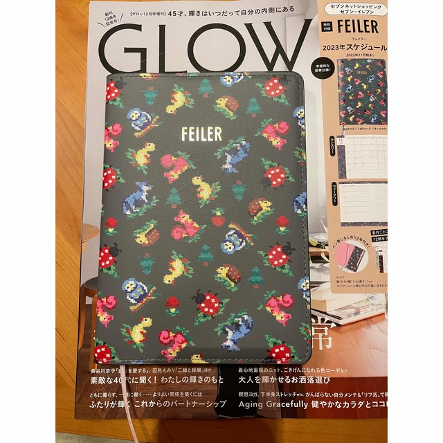 FEILER(フェイラー)のGLOW12月号付録フェイラー手帳 インテリア/住まい/日用品の文房具(カレンダー/スケジュール)の商品写真