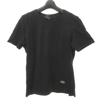 フェンディ(FENDI)のTシャツ カットソー 半袖 丸首 コットンブレンド 黒 ブラック 46 L位(Tシャツ(半袖/袖なし))