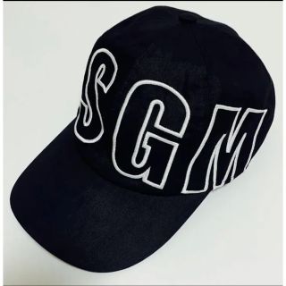 【新品】MSGM キャップ ブラック ロゴ  シンプル  レデース 【大人気】(キャップ)