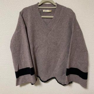 最終お値下げ中★165 美品 COQULE ニット トップス くすみピンク個性的(カットソー(長袖/七分))