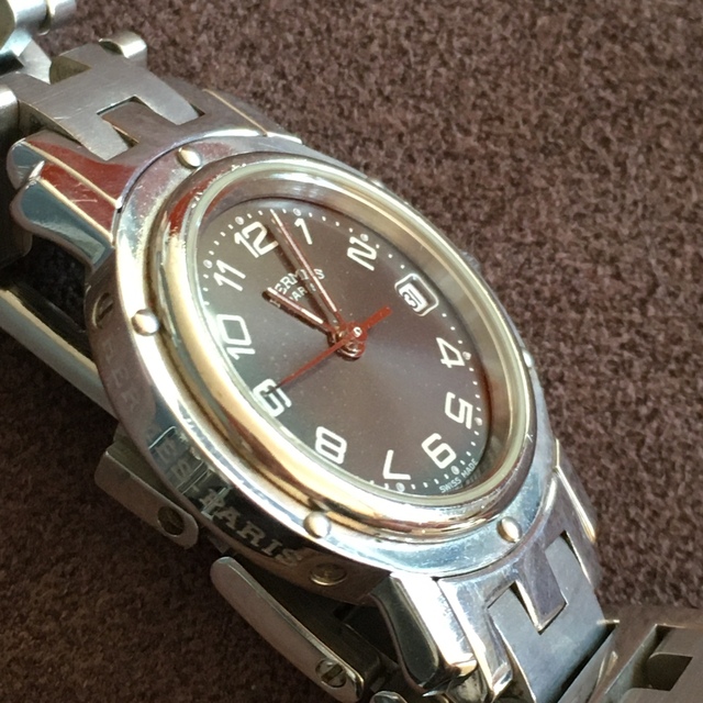 HERMES エルメス　腕時計　アナログ時計　グレーフェイス