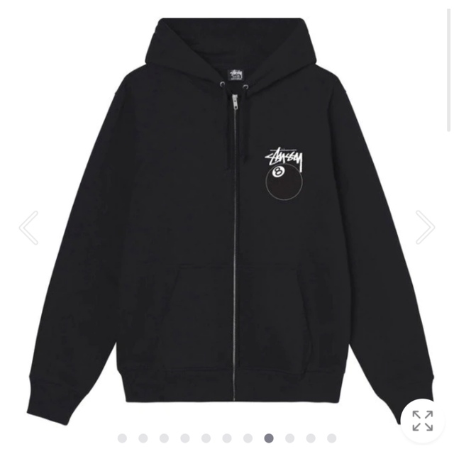 STUSSY 8ball zip-hoodie XLサイズ