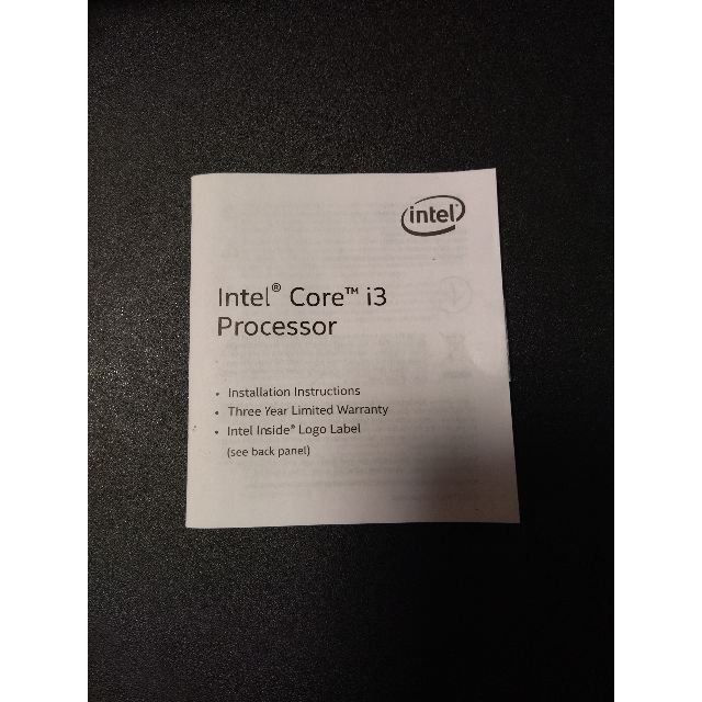 intel Core i3-8100 cpu インテル 4