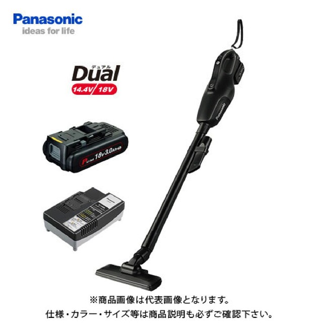 Panasonic(パナソニック)の新品 パナソニック 工事用 充電コードレスクリーナー ブラック Dual 18V スマホ/家電/カメラの生活家電(掃除機)の商品写真