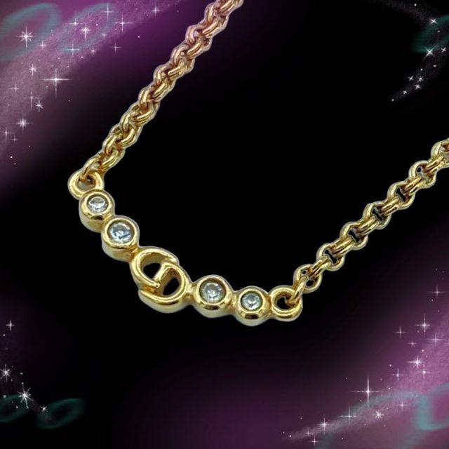 超美品》 クリスチャン ディオール ヴィンテージ ロゴ ネックレス