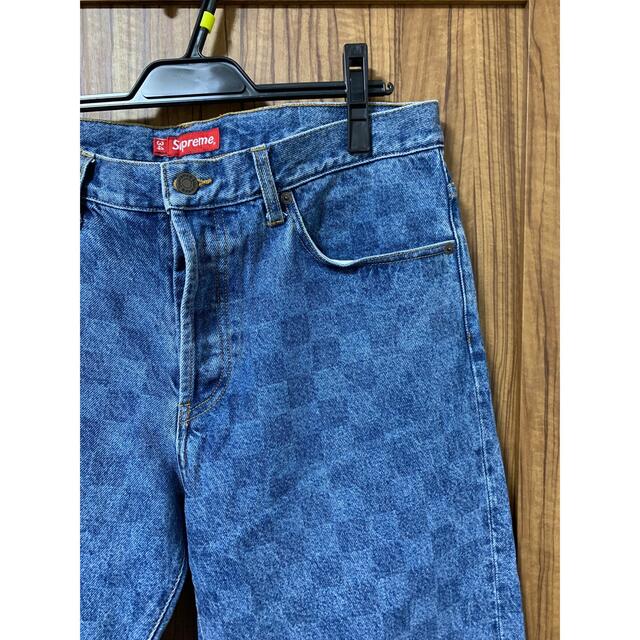 Supreme Regular Jean Washed Checkerboard