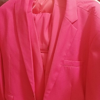 ピンク　スーツ　ベスト　セットアップ(セットアップ)