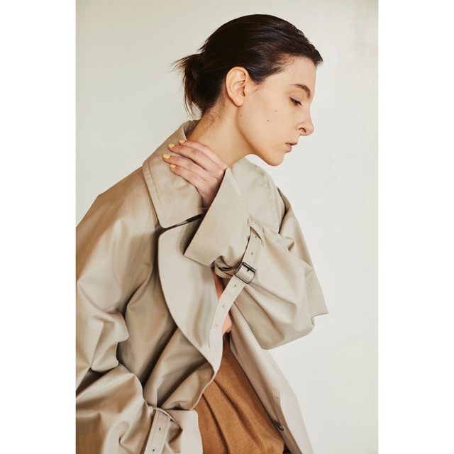 blurhmsGabardine Double Belt Trench Coat