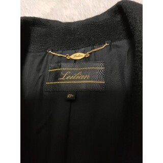 【Leilian】 カシミヤ ロングコート　ダブル 黒　サイズ13＋大き目サイズ