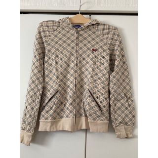 バーバリーブルーレーベル(BURBERRY BLUE LABEL)のバーバリーブルーレーベル ベージュチェックパーカー(パーカー)