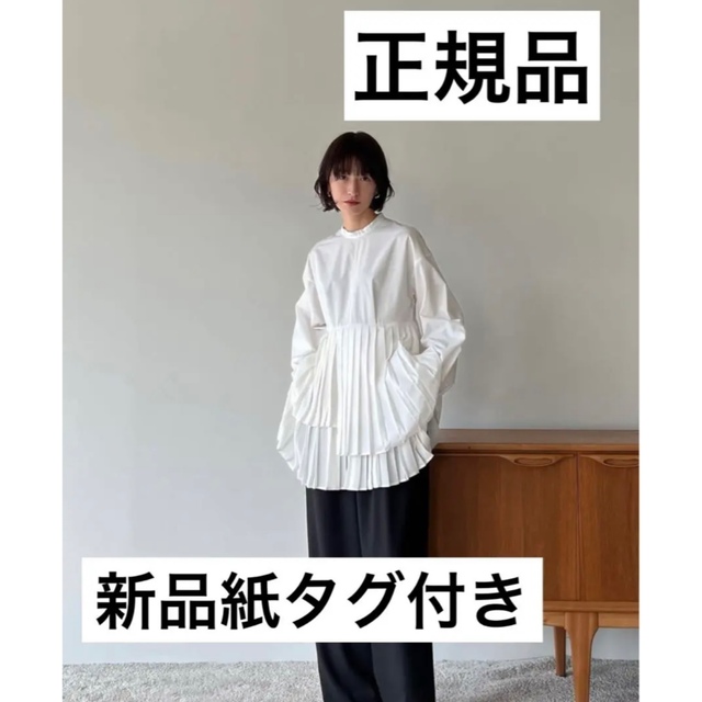 クラネ正規品❗️新品紙タグ付き★SHAPE LINE PLEAT TOPSシャツのサムネイル