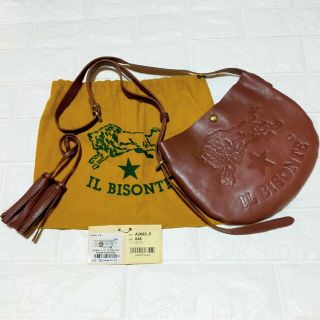 イルビゾンテ(IL BISONTE)の新品IL BISONTE牛革サコッシュ★イルビゾンテ定価29,700円イタリア製(ボディーバッグ)