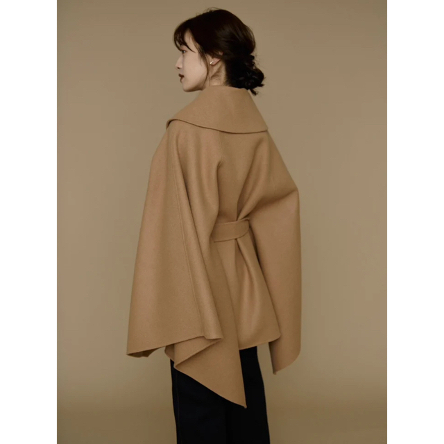 【新品タグ付】L'Or Irregular hem Cape Coat