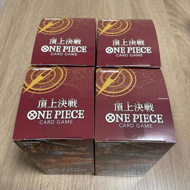 ワンピースカード　ONEPIECE 頂上決戦　未開封テープ付き　4BOXセット