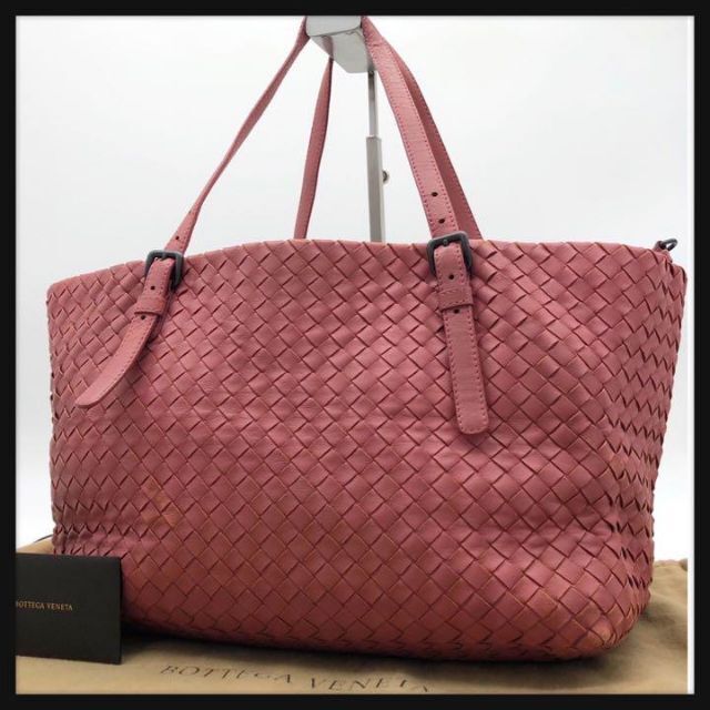 BOTTEGA ボッテガ　トートバッグ　ワンショルダー　レッド　ピンク