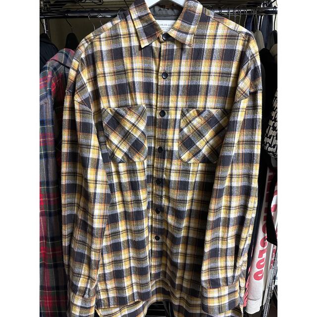 シャツ【美品】FEAR OF GOD 4th Flannel Shirt Yellow