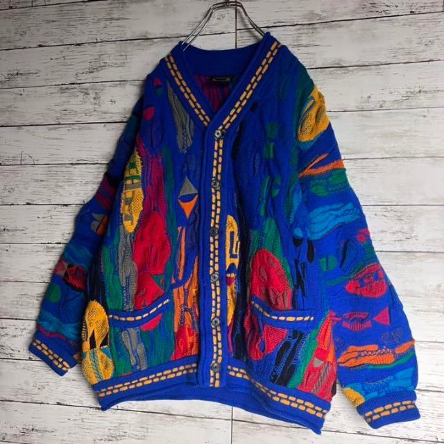 COOGI(クージー)の【幻の一点物】 COOGI 3D 編み込み 立体 ニット 入手困難 カーディガン メンズのトップス(ニット/セーター)の商品写真