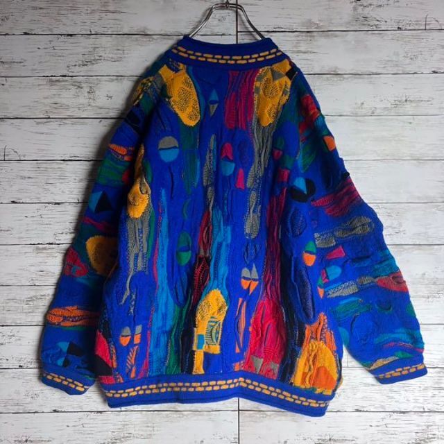 COOGI(クージー)の【幻の一点物】 COOGI 3D 編み込み 立体 ニット 入手困難 カーディガン メンズのトップス(ニット/セーター)の商品写真