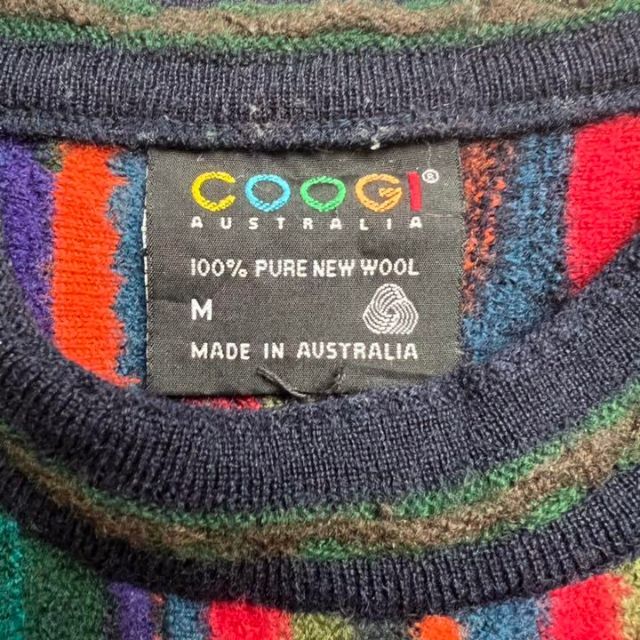 【至宝の一品】COOGI マルチカラー 立体 3D 編み込みニット 入手困難 L