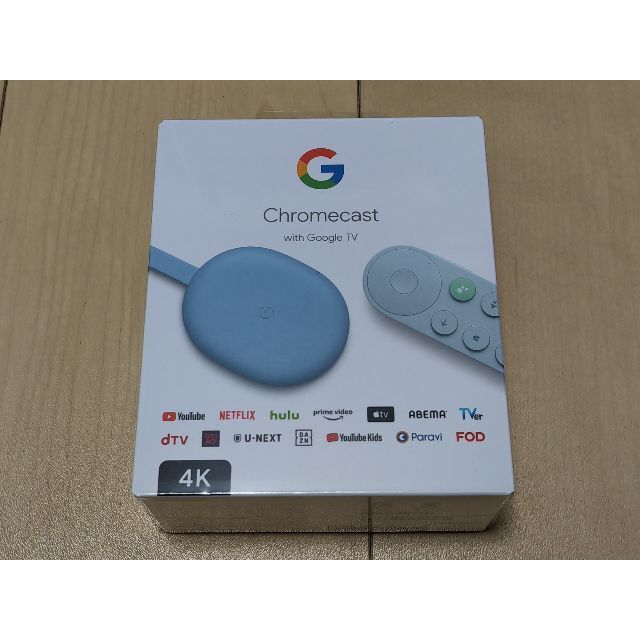 Chromecast with Google TV 4K Sky ブルー