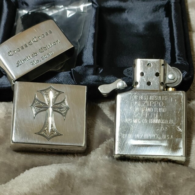 2003年製シルバーzippoジッポライター　sterling（純銀）ストラップ