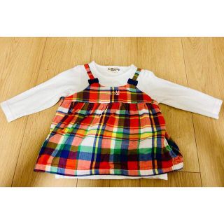 ミキハウス(mikihouse)の80センチ　ベビー服　子供服　女の子　ミキハウス　チェック　(シャツ/カットソー)