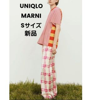 ユニクロ(UNIQLO)の新品　MARNI マルニ　ユニクロ　ドレープイージーワイドストレートパンツ(カジュアルパンツ)