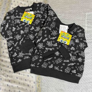 新品　スポンジボム　トレーナー　100 80 アメコミ　おそろい(Tシャツ/カットソー)