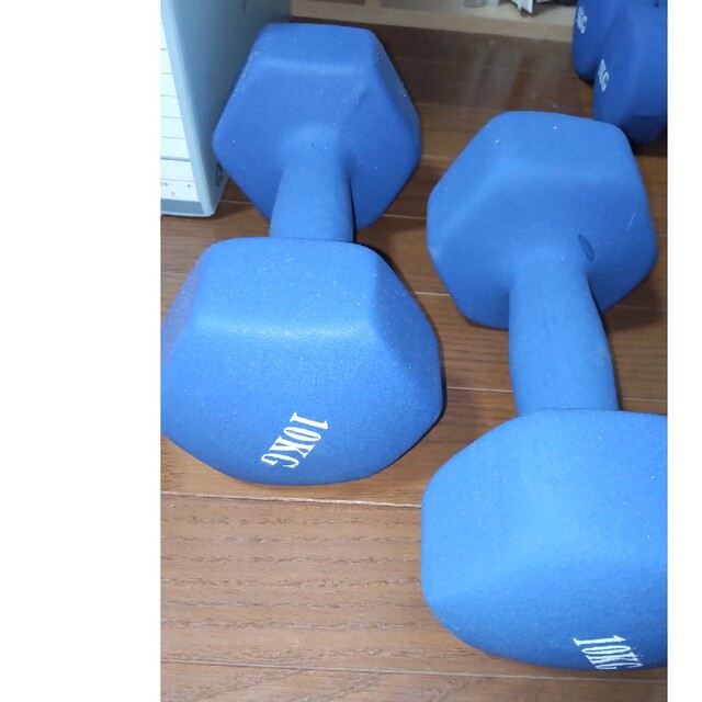 ダンベル10kg2個 スポーツ/アウトドアのトレーニング/エクササイズ(トレーニング用品)の商品写真