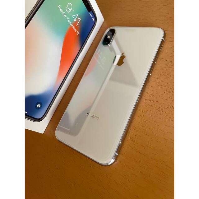 純正お得セール 【良品】Apple iPhone X 256GB シルバー MQC22J/A