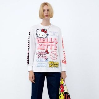 ザラ(ZARA)のZARA　ハローキティ長袖Tシャツ(Tシャツ(長袖/七分))