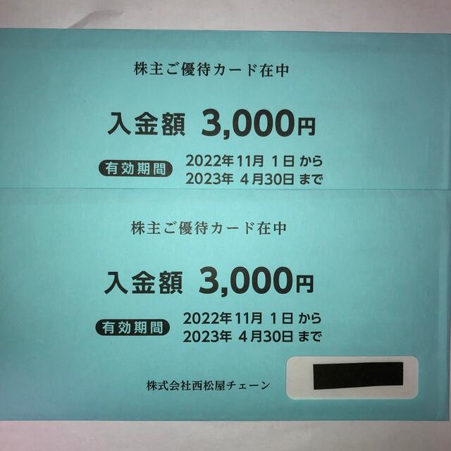 西松屋　株主優待6000円分（未開封）