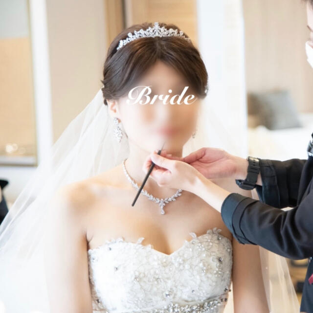 bride me (ブライドミー)ティアラ・ネックレス・ピアス3点セット　結婚式